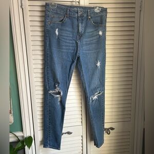 Wild Fable Women's Ripped Skinny Jeans in Blue